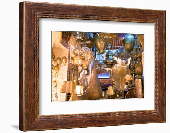 Brass Shop, Medina, Fez, Morocco, North Africa, Africa-Neil Farrin-Framed Photographic Print