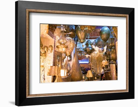 Brass Shop, Medina, Fez, Morocco, North Africa, Africa-Neil Farrin-Framed Photographic Print