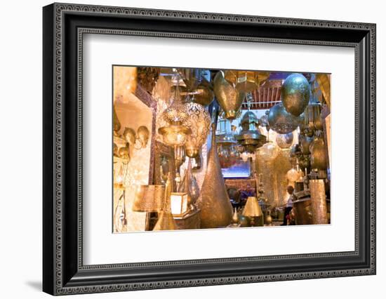 Brass Shop, Medina, Fez, Morocco, North Africa, Africa-Neil Farrin-Framed Photographic Print