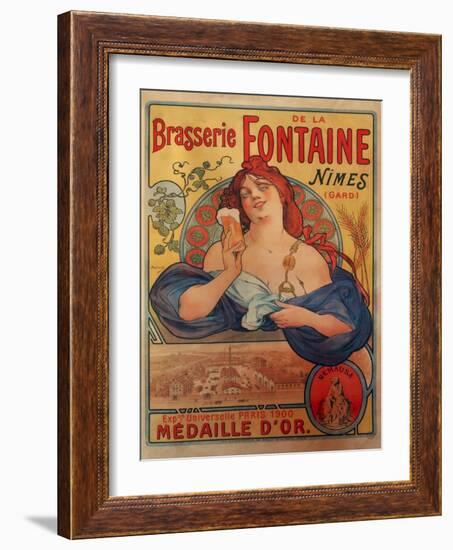 Brasserie Fontaine-null-Framed Giclee Print
