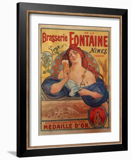 Brasserie Fontaine-null-Framed Giclee Print