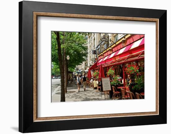 Brasserie La Taverne on Boulevard des Italiens, Paris, Ile de France, France-null-Framed Art Print