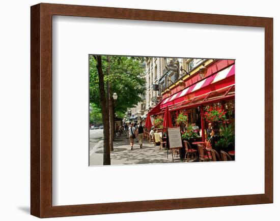 Brasserie La Taverne on Boulevard des Italiens, Paris, Ile de France, France-null-Framed Art Print