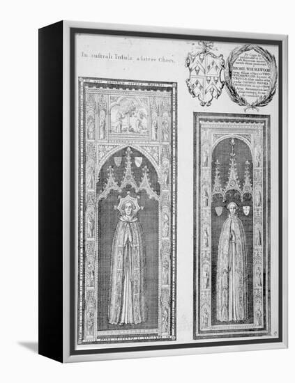 Brasses of John Newcourt and Brome Whorewood in Old St Paul's Cathedral, City of London, 1656-Wenceslaus Hollar-Framed Premier Image Canvas