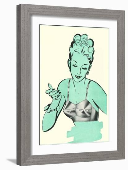 Brassiere Advertisement-null-Framed Art Print