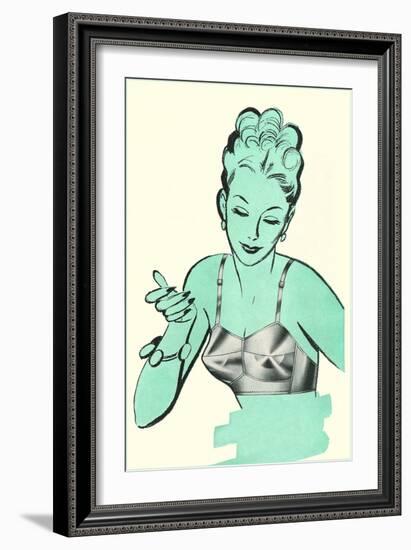 Brassiere Advertisement-null-Framed Art Print