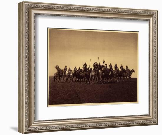 Brate War Party. A Band of Sioux Brules Replays a Raid against the Enemy. Photo Taken from Volume 3-Edward Sheriff Curtis-Framed Giclee Print