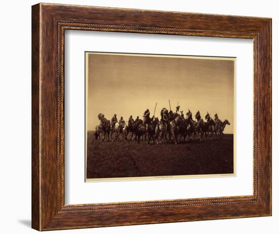 Brate War Party. A Band of Sioux Brules Replays a Raid against the Enemy. Photo Taken from Volume 3-Edward Sheriff Curtis-Framed Giclee Print