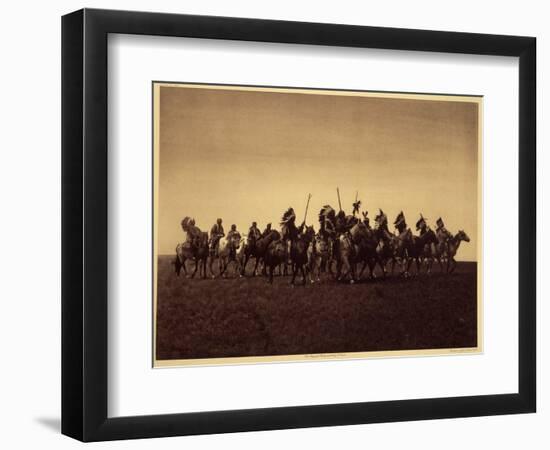 Brate War Party. A Band of Sioux Brules Replays a Raid against the Enemy. Photo Taken from Volume 3-Edward Sheriff Curtis-Framed Giclee Print