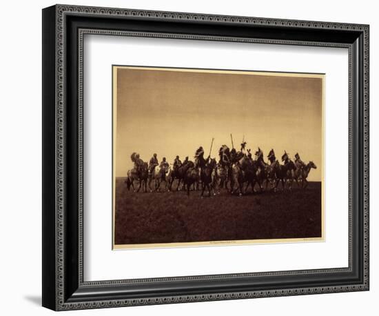 Brate War Party. A Band of Sioux Brules Replays a Raid against the Enemy. Photo Taken from Volume 3-Edward Sheriff Curtis-Framed Giclee Print