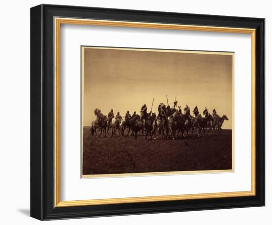 Brate War Party. A Band of Sioux Brules Replays a Raid against the Enemy. Photo Taken from Volume 3-Edward Sheriff Curtis-Framed Giclee Print