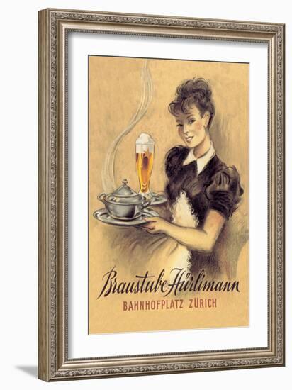 Braustube Hurliman Bahnhofplatz-Hugo Laubi-Framed Art Print