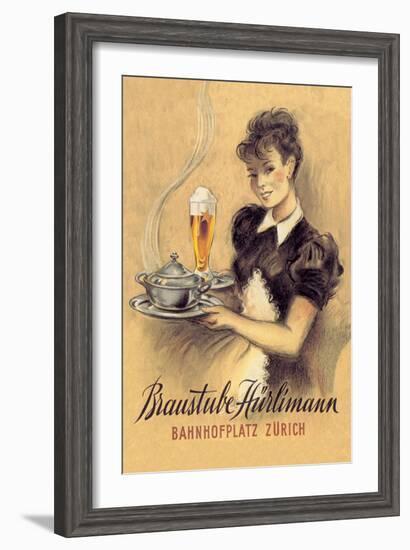 Braustube Hurliman Bahnhofplatz-Hugo Laubi-Framed Art Print