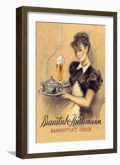 Braustube Hurliman Bahnhofplatz-Hugo Laubi-Framed Art Print