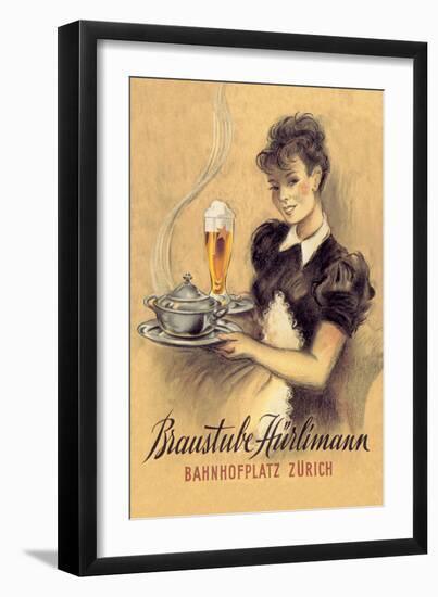 Braustube Hurliman Bahnhofplatz-Hugo Laubi-Framed Art Print