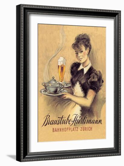 Braustube Hurliman Bahnhofplatz-Hugo Laubi-Framed Art Print