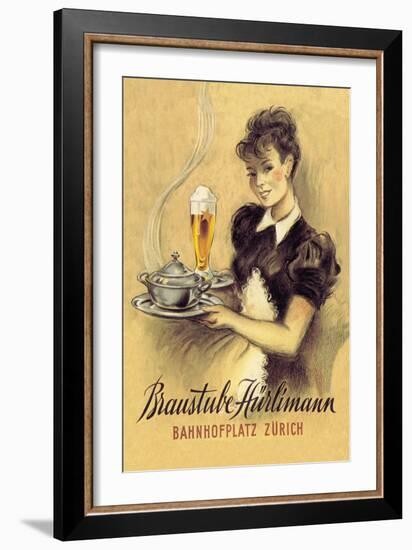 Braustube Hurliman Bahnhofplatz-Hugo Laubi-Framed Art Print