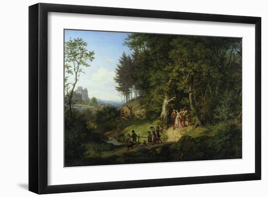 Brautzug in Einer Fruehlingslandschaft, 1847-Ludwig Richter-Framed Giclee Print