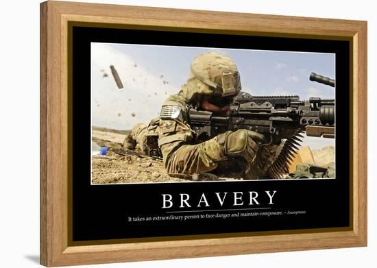 Bravery: Inspirational Quote and Motivational Poster-null-Framed Premier Image Canvas