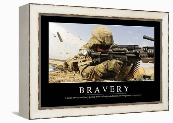 Bravery: Inspirational Quote and Motivational Poster-null-Framed Premier Image Canvas