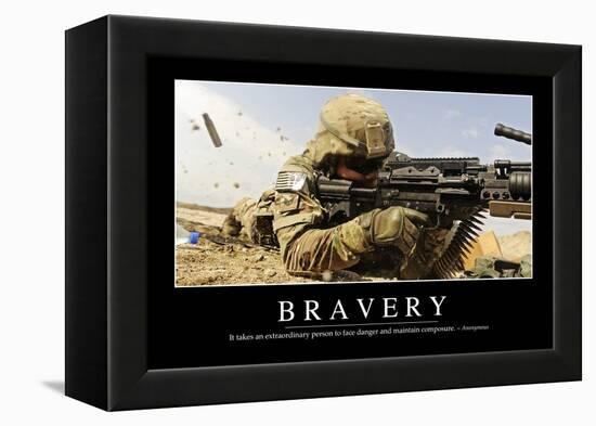 Bravery: Inspirational Quote and Motivational Poster-null-Framed Premier Image Canvas