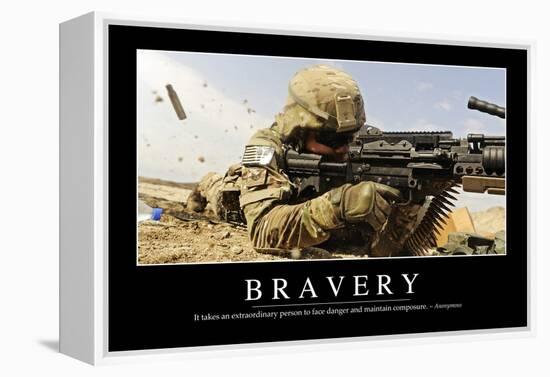 Bravery: Inspirational Quote and Motivational Poster-null-Framed Premier Image Canvas