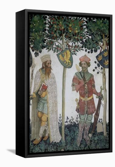 Braves and Heroines Series: King David and Judas Maccabeus-Giacomo Jaquerio-Framed Premier Image Canvas