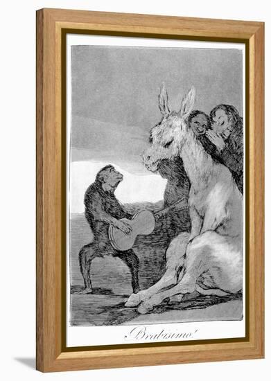 Bravo! a Caricature of Musical Evenings, 1799-Francisco de Goya-Framed Premier Image Canvas