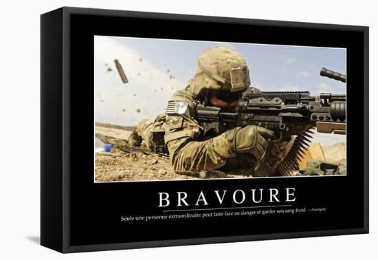 Bravoure: Citation Et Affiche D'Inspiration Et Motivation-null-Framed Premier Image Canvas