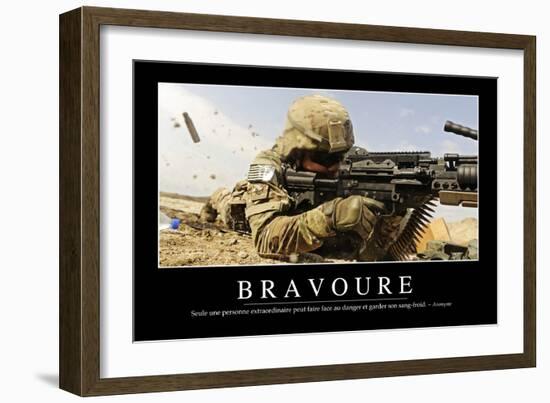 Bravoure: Citation Et Affiche D'Inspiration Et Motivation-null-Framed Photographic Print