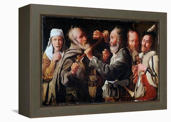 Brawl between Musicians (Oil on Canvas)-Georges De La Tour-Framed Premier Image Canvas