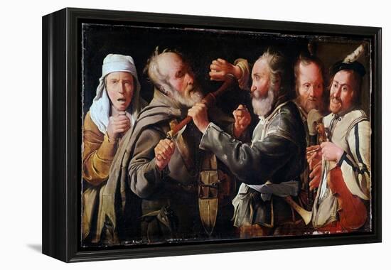 Brawl between Musicians (Oil on Canvas)-Georges De La Tour-Framed Premier Image Canvas