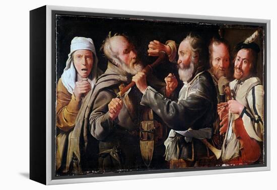 Brawl between Musicians (Oil on Canvas)-Georges De La Tour-Framed Premier Image Canvas