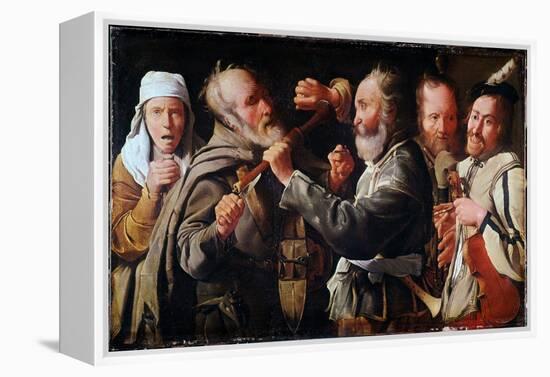 Brawl between Musicians (Oil on Canvas)-Georges De La Tour-Framed Premier Image Canvas