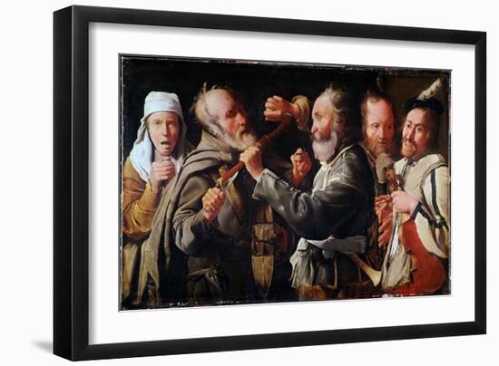 Brawl between Musicians (Oil on Canvas)-Georges De La Tour-Framed Giclee Print