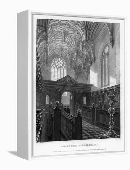 Brazen Nose (Brasenos) College Chapel, Oxford University, 1835-John Le Keux-Framed Premier Image Canvas