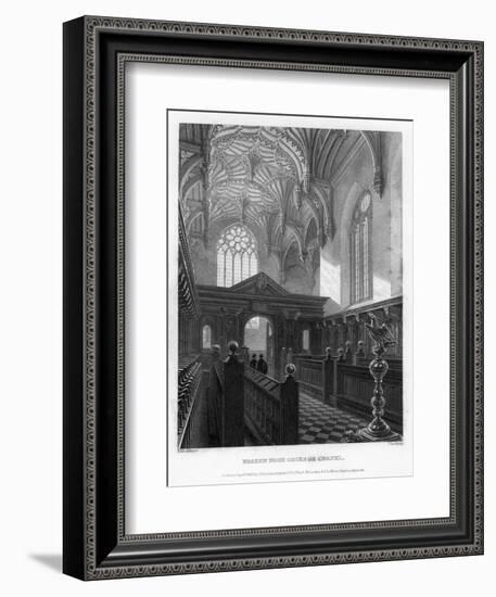 Brazen Nose (Brasenos) College Chapel, Oxford University, 1835-John Le Keux-Framed Giclee Print