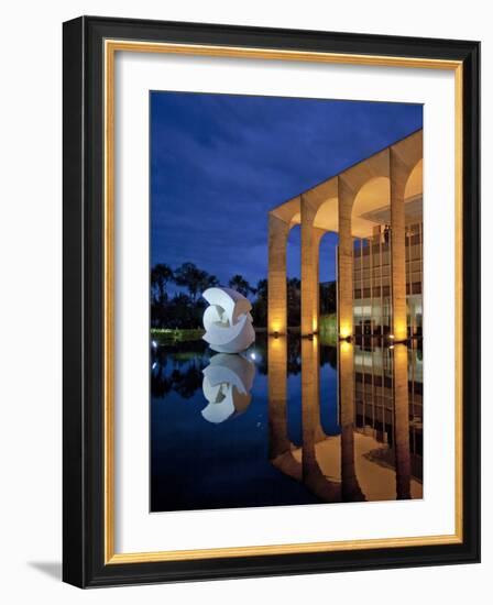 Brazil, Brasilia, Distrito Federal, Palacio De Itamaraty-Alex Robinson-Framed Photographic Print