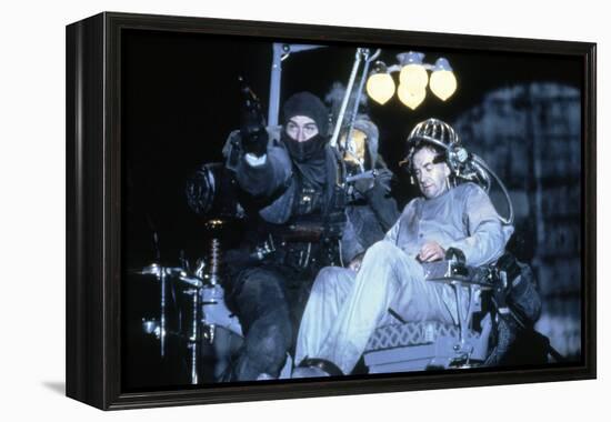 Brazil by TerryGilliam with Jonathan Pryce and Robert by Niro, 1985 (photo)-null-Framed Stretched Canvas