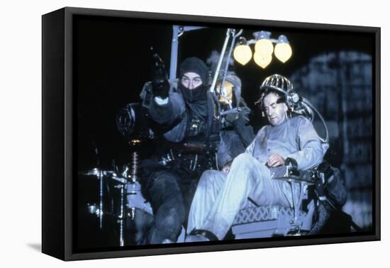 Brazil by TerryGilliam with Jonathan Pryce and Robert by Niro, 1985 (photo)-null-Framed Stretched Canvas