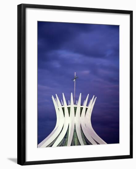 Brazil, Distrito Federal-Brasilia, Brasilia, Metropolitan Cathedral of Brasilia-Jane Sweeney-Framed Photographic Print
