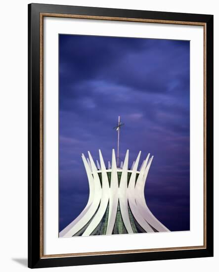 Brazil, Distrito Federal-Brasilia, Brasilia, Metropolitan Cathedral of Brasilia-Jane Sweeney-Framed Photographic Print