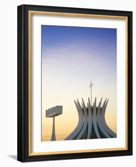 Brazil, Distrito Federal-Brasilia, Brasilia, Metropolitan Cathedral of Brasilia-Jane Sweeney-Framed Photographic Print
