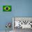 Brazil Flag Design with Wood Patterning - Flags of the World Series-Philippe Hugonnard-Art Print displayed on a wall