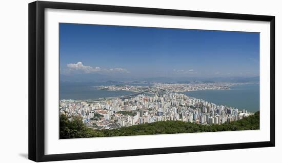 Brazil, Florianopolis, View over the City, South America, Latin America-Chris Seba-Framed Photographic Print