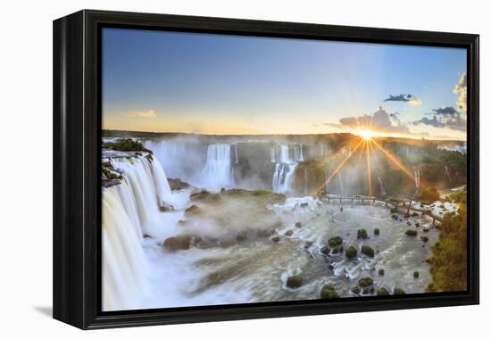 Brazil, Iguassu Falls National Park (Cataratas Do Iguacu), Devil's Throat (Garganta Do Diabo)-Michele Falzone-Framed Premier Image Canvas