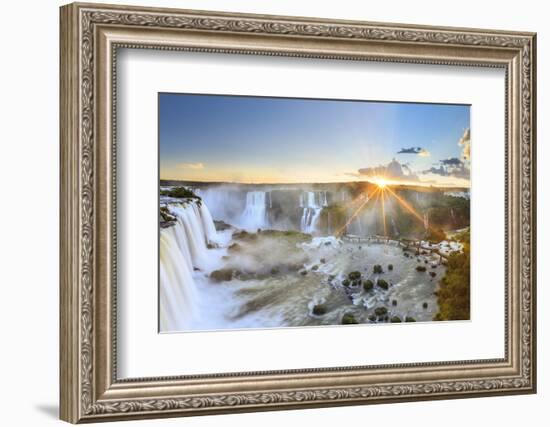 Brazil, Iguassu Falls National Park (Cataratas Do Iguacu), Devil's Throat (Garganta Do Diabo)-Michele Falzone-Framed Photographic Print