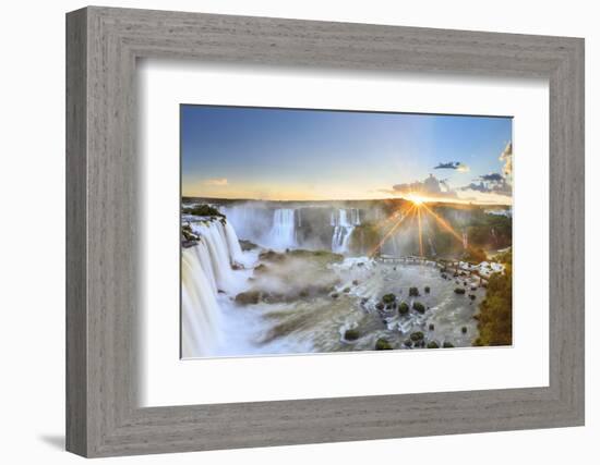 Brazil, Iguassu Falls National Park (Cataratas Do Iguacu), Devil's Throat (Garganta Do Diabo)-Michele Falzone-Framed Photographic Print