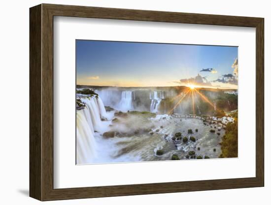 Brazil, Iguassu Falls National Park (Cataratas Do Iguacu), Devil's Throat (Garganta Do Diabo)-Michele Falzone-Framed Photographic Print