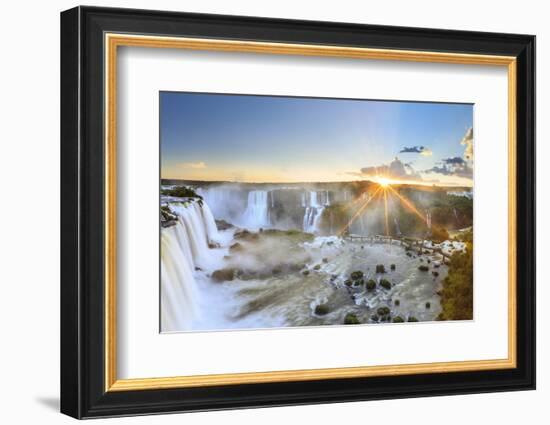 Brazil, Iguassu Falls National Park (Cataratas Do Iguacu), Devil's Throat (Garganta Do Diabo)-Michele Falzone-Framed Photographic Print